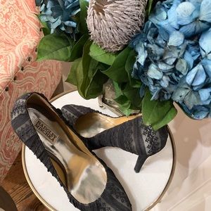 Badgley Mischka Black Lace heels